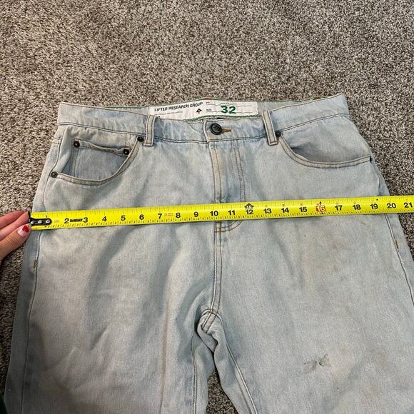 LIFTED RESEARH GROUP Men's True Straight Cut-Off Denim Short Size 32 - Picture 6 of 11